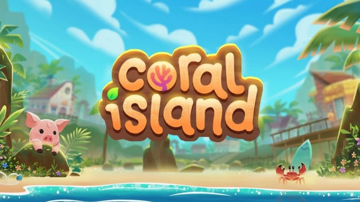 The logo for Kickstarter farming sim Coral Island