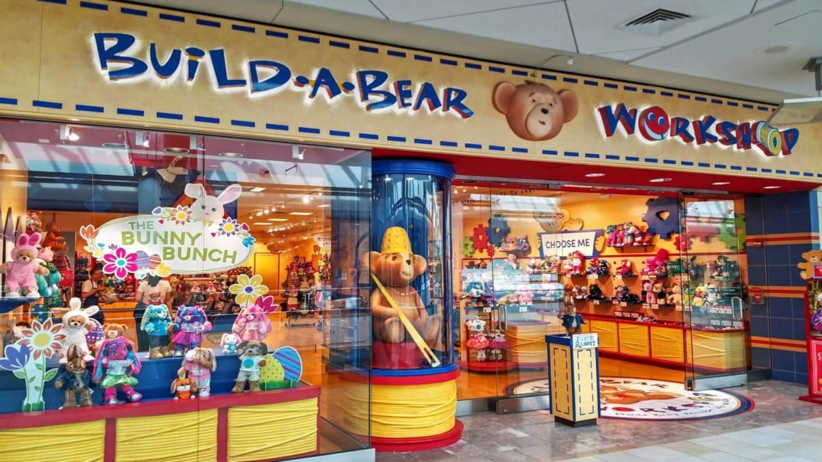 A Build-A-Bear Workshop, the store soon getting Animal Crossing-themed goods.