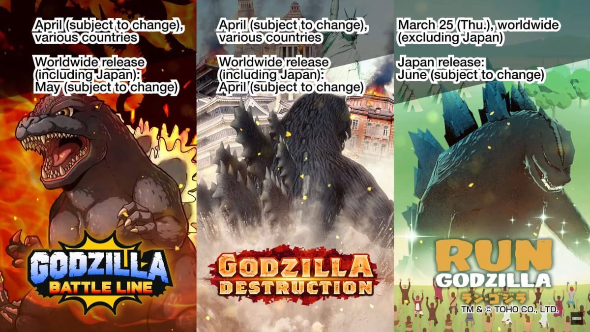 The three new Godzilla mobile games coming to Western shores soon