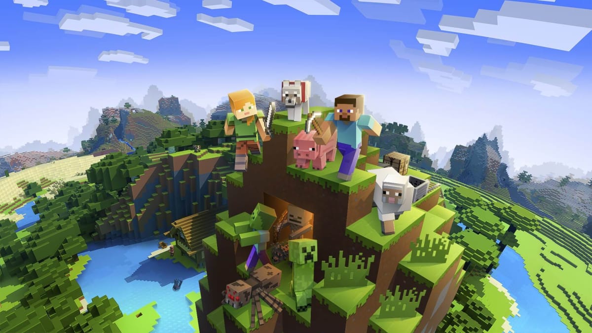 A promo shot for Minecraft