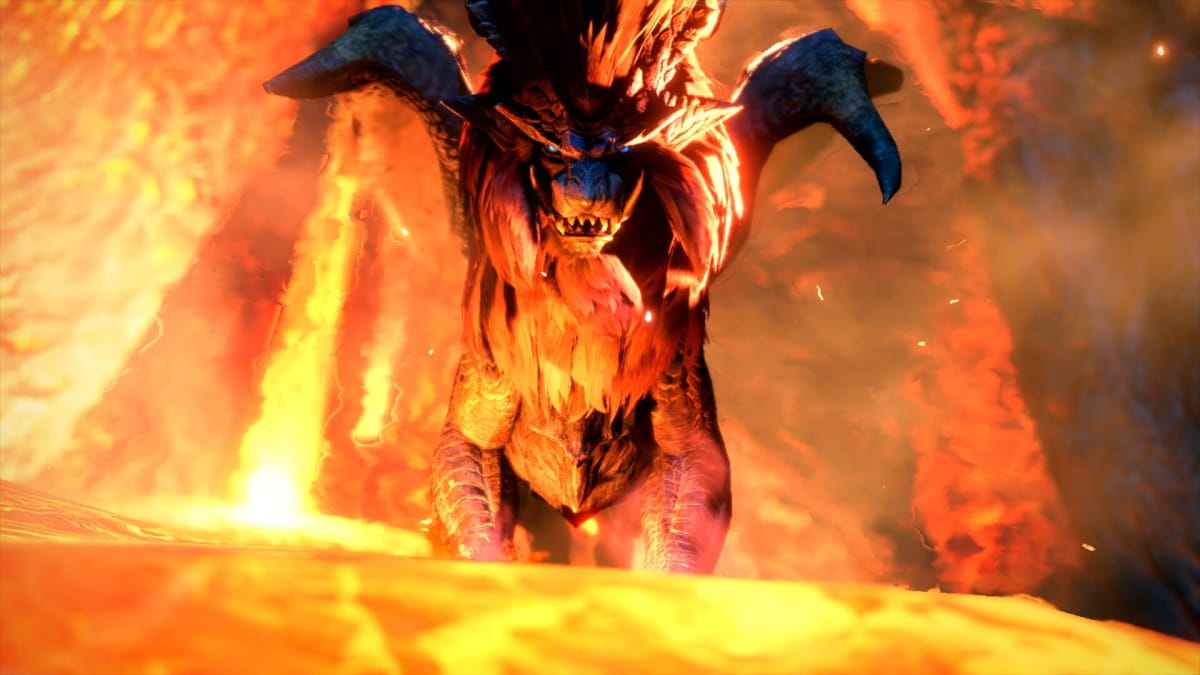 Teostra, an Elder Dragon monster coming to Monster Hunter Rise in the new update