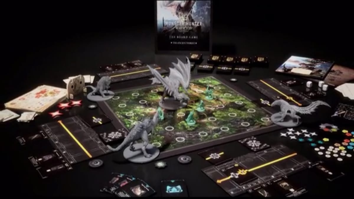 A layout of what will be included in Monster Hunter Board Game