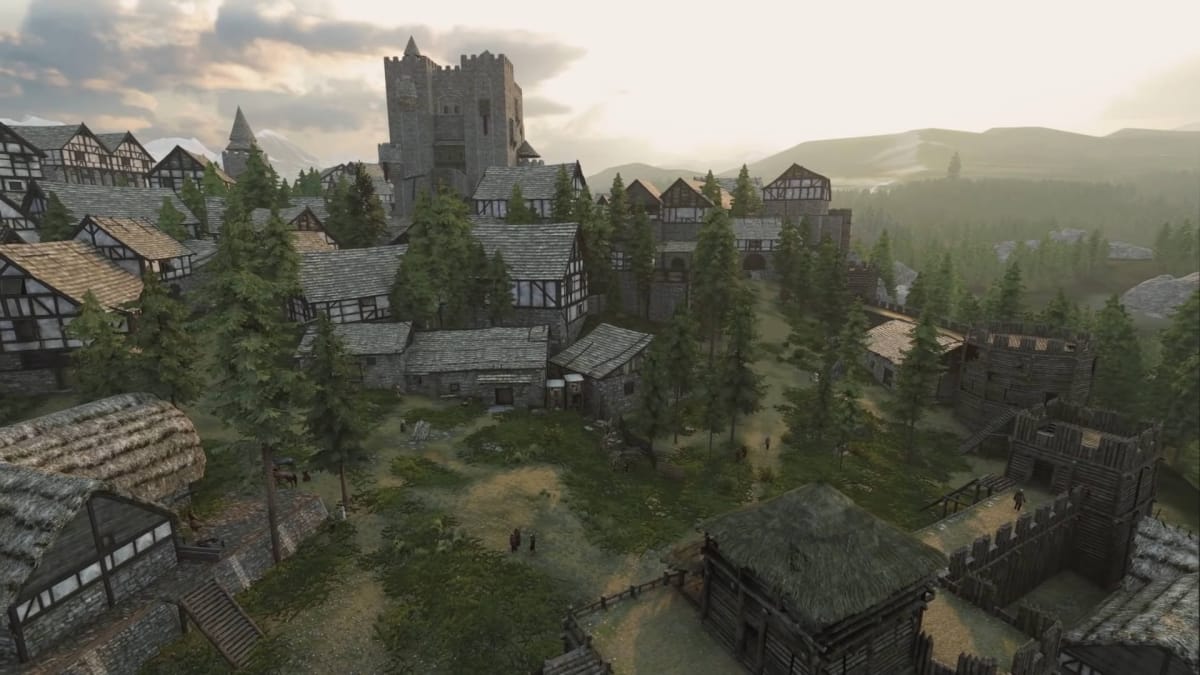 Mount and Blade Bannerlord 2 Castle in the distance