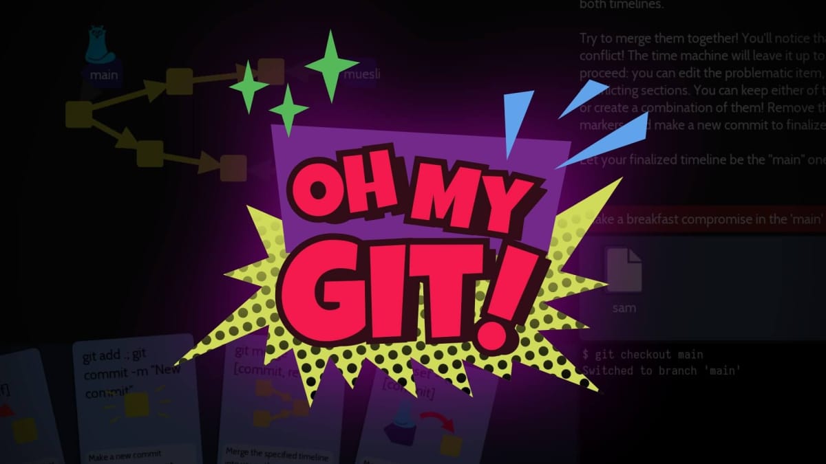The logo for Oh My Git.