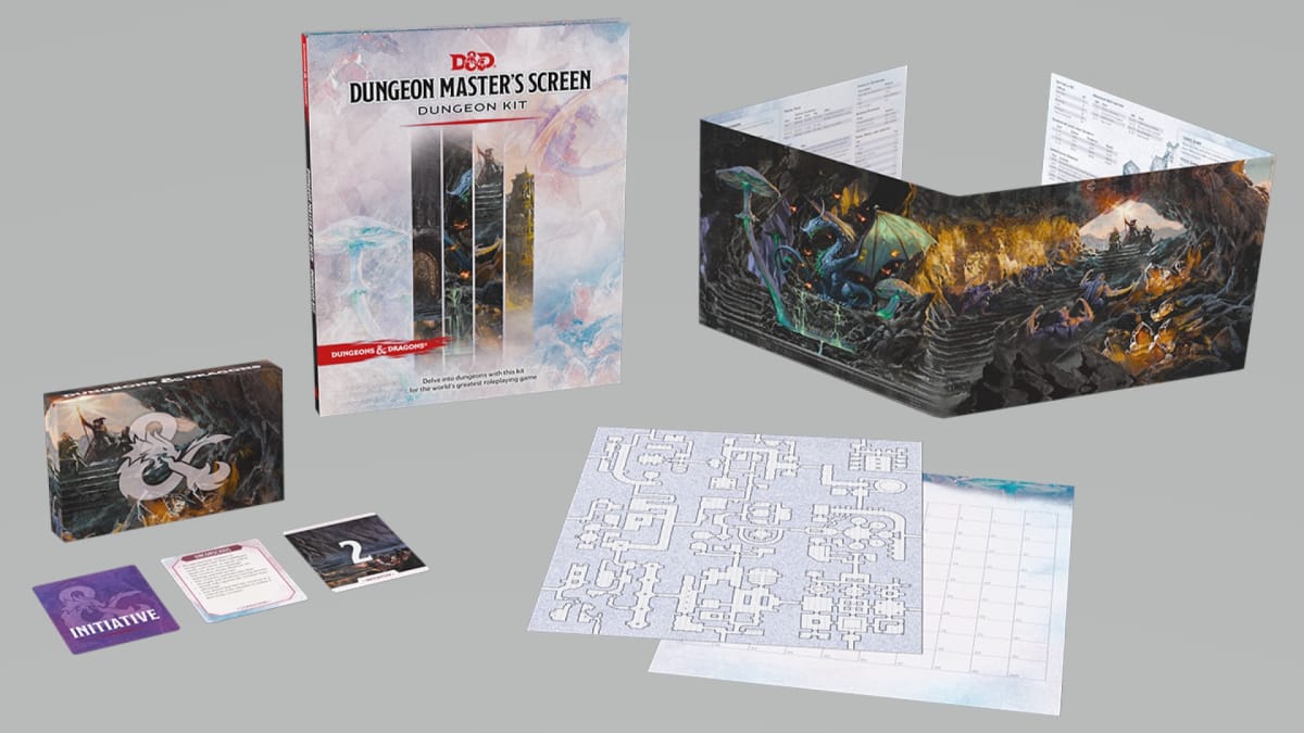 The set up for Dungeons and Dragons' Dungeon Kit