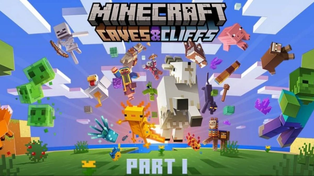 Some of the new features and creatures in the Minecraft Caves and Cliffs update