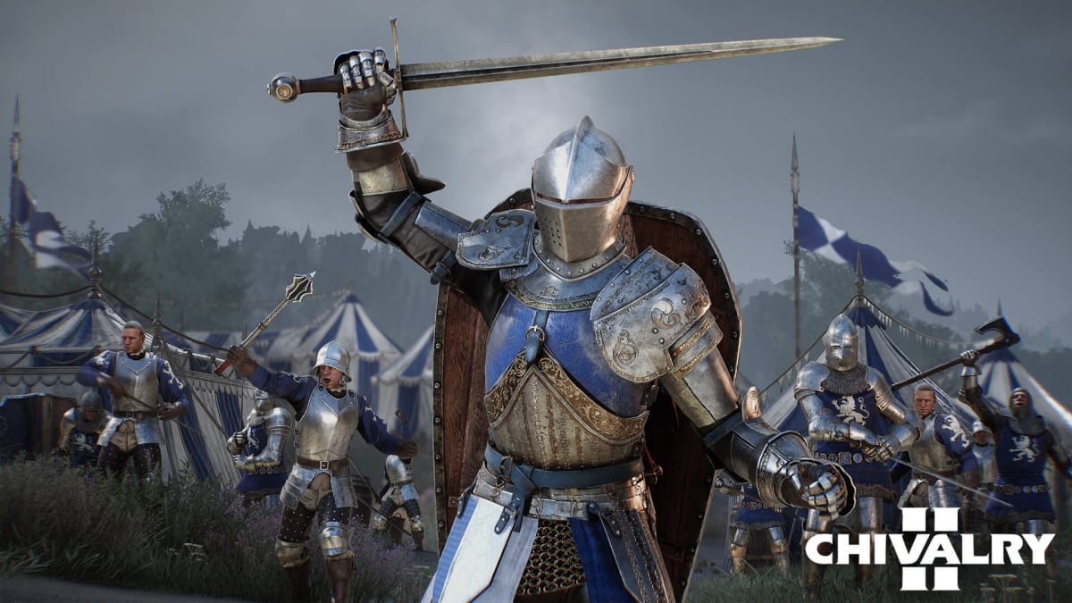 Banner image for Chivalry 2 featuring an armoured knight on horseback