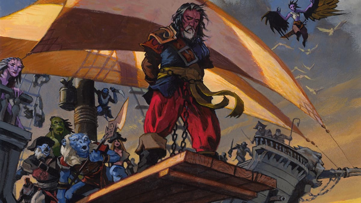 Artwork of a captain walking the plank from a Magic The Gathering Card