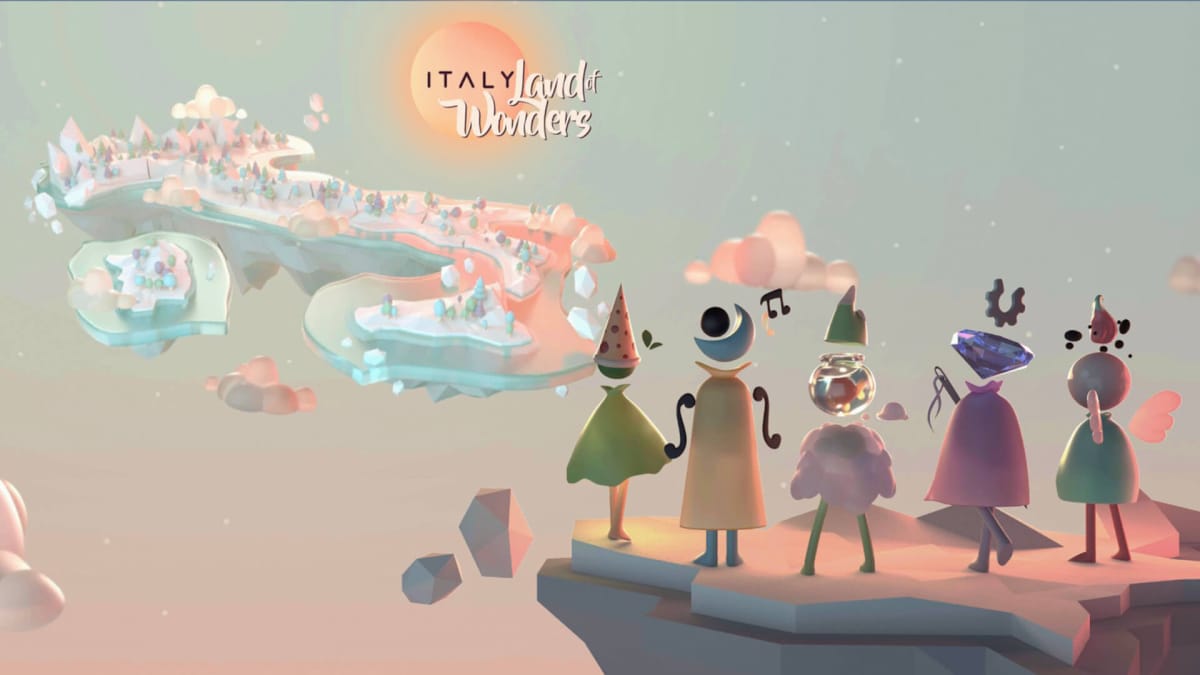 A banner image for the Italian government's video game Italy: Land of Wonders