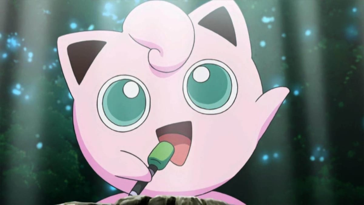 Jigglypuff, one of the Pokemon that shows up in the music video for Take It Home.