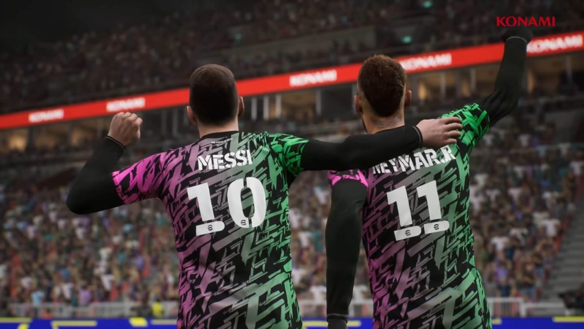Messi and Neymar Jr in the upcoming eFootball Konami soccer game