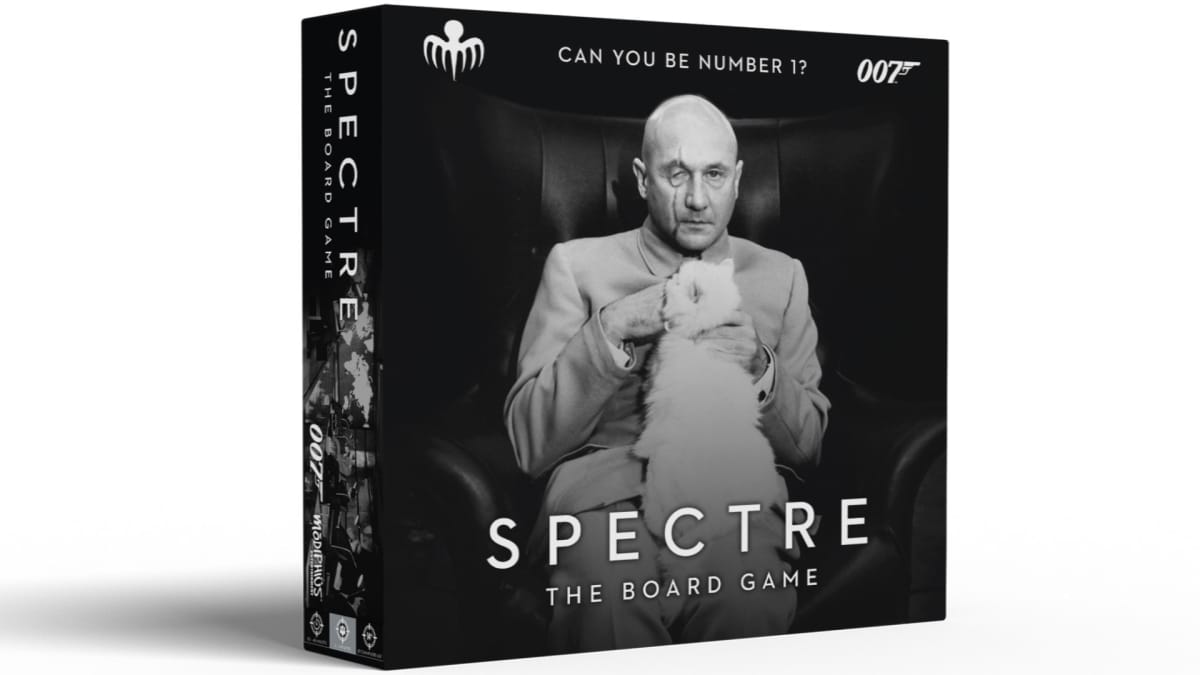 The box art for SPECTRE The Board Game on a white background