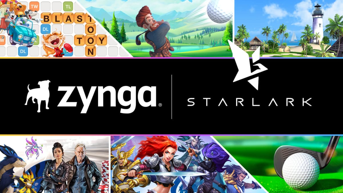 Artwork showing Zynga's purchase of StarLark and Golf Rival