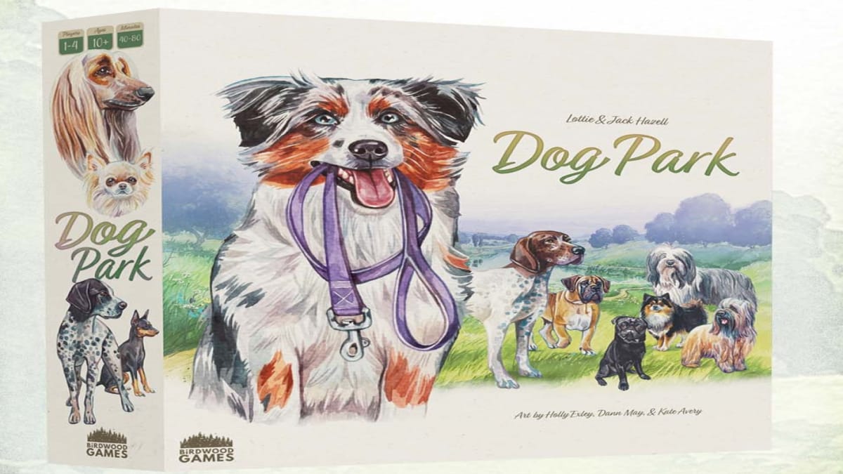 the box art for the upcoming board game, Dog Park.