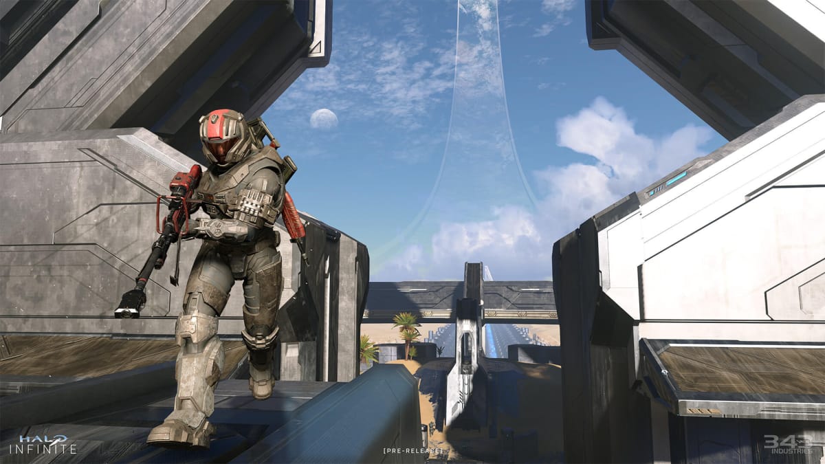 A player with a sniper rifle in Halo Infinite