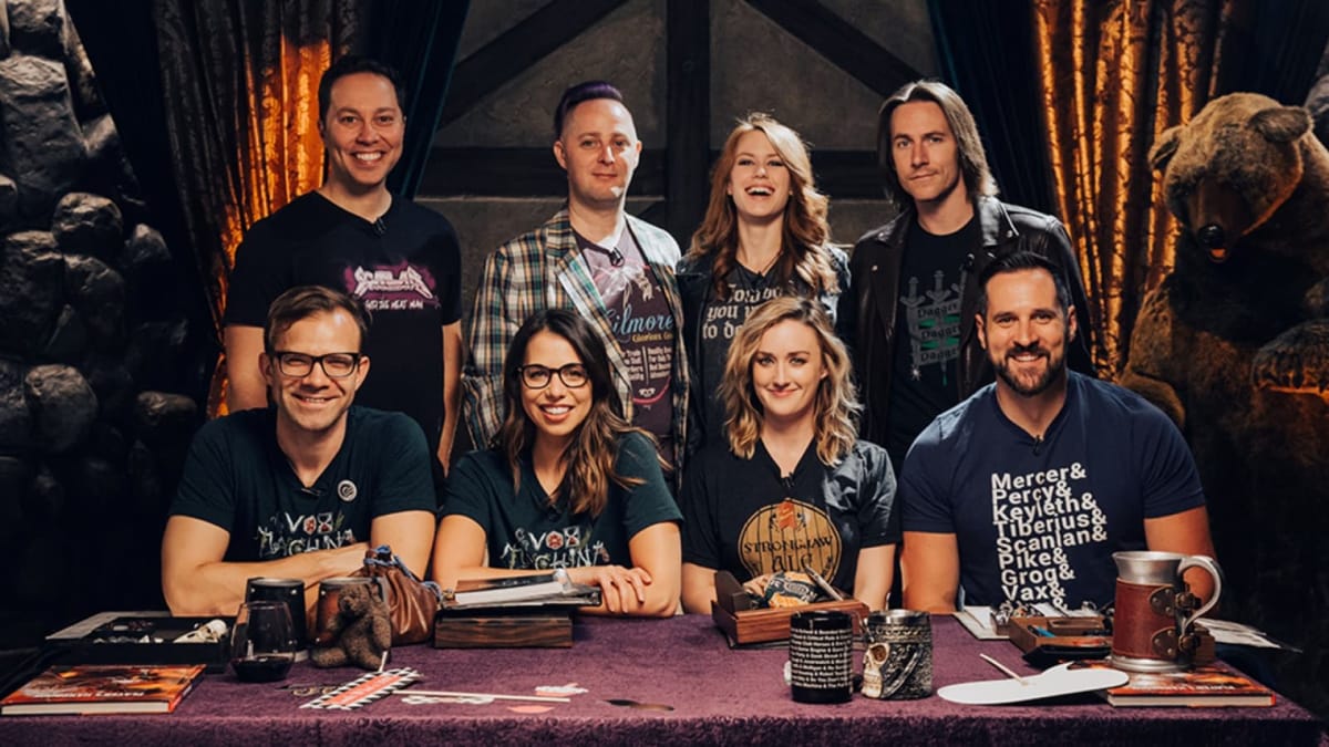 The crew of Critical Role in a group shot.