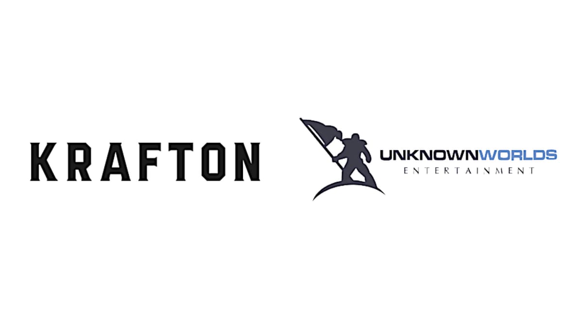 The logos for Krafton and Unknown Worlds