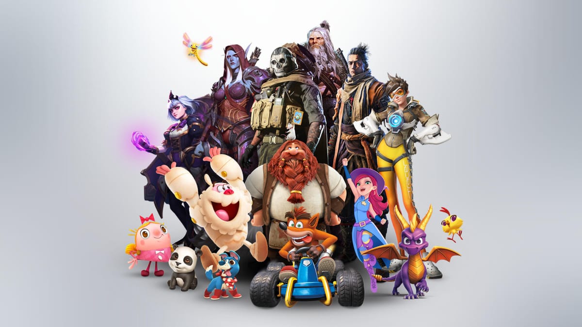 A bunch of Activision Blizzard characters