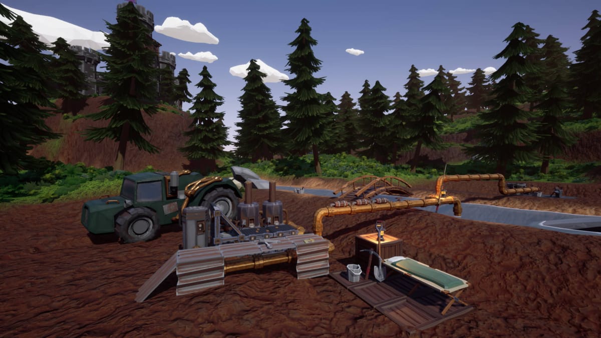 A mining operation under construction in Hydroneer