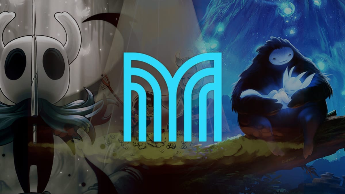 The Materia Community logo against a backdrop of games for which they've produced remixes