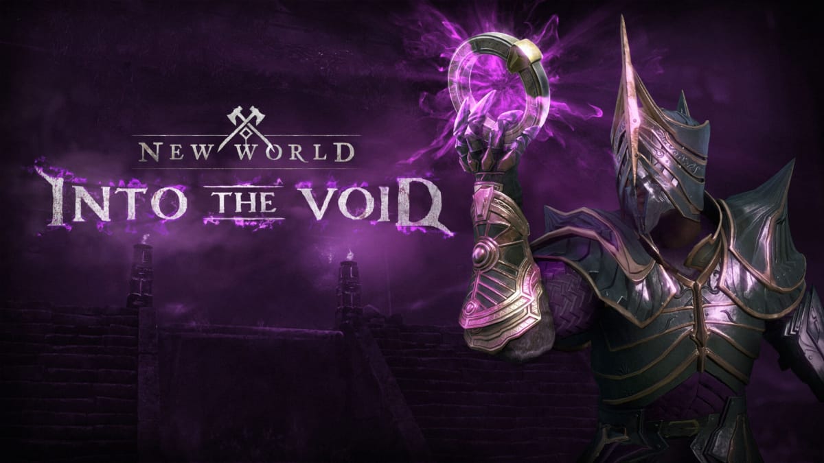 A banner image depicting the Void Gauntlet in New World update 1.1