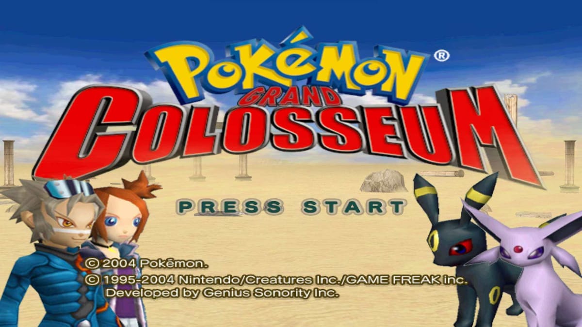 The title screen for Pokemon Grand Colosseum