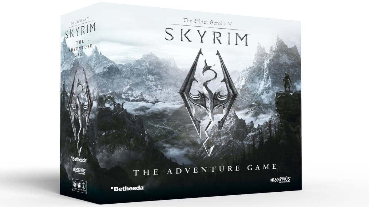 Official box art for Skyrim The Board Game