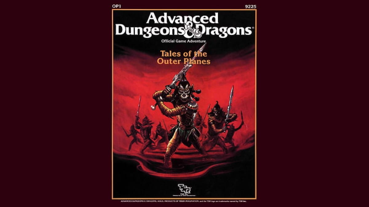 Artwork of an Advanced Dungeons and Dragons book showing a warrior with a sword.