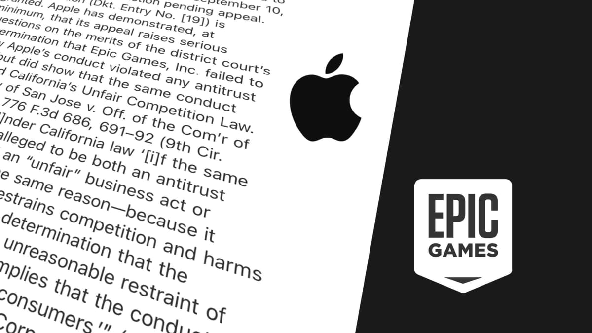 Apple vs. Epic Games Lawsuit App Store Stay cover
