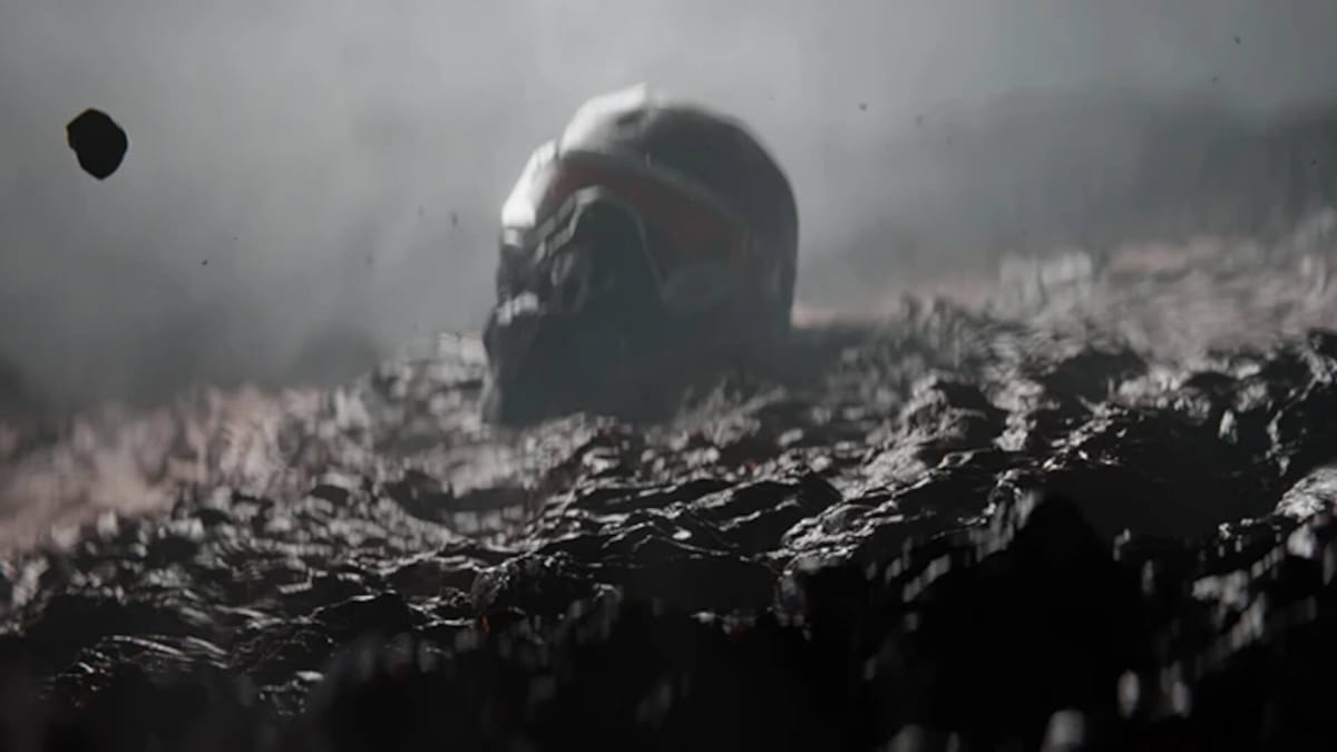 A discarded helmet advertising Crysis 4