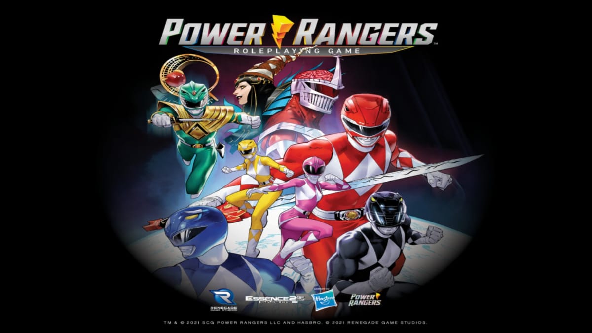 The Power Rangers, Lord Zedd, and Rita Repulsa in a group pose