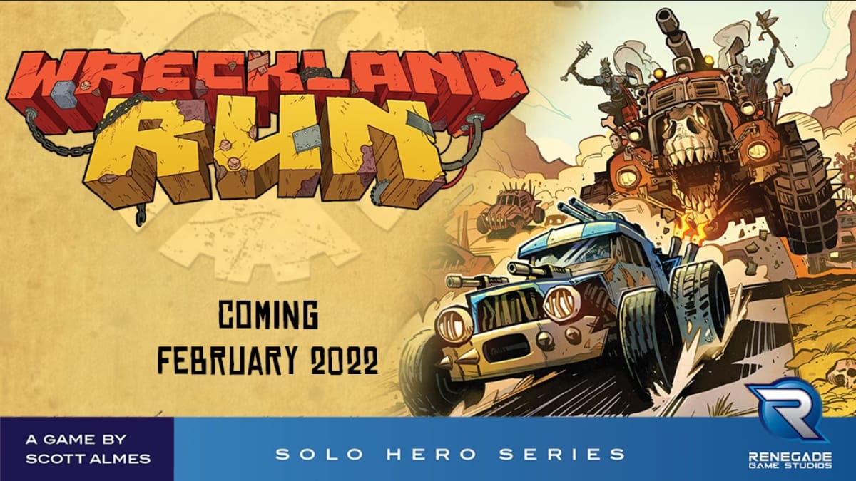 A promotional image of Wreckland Run with weaponized cars attacking eachother