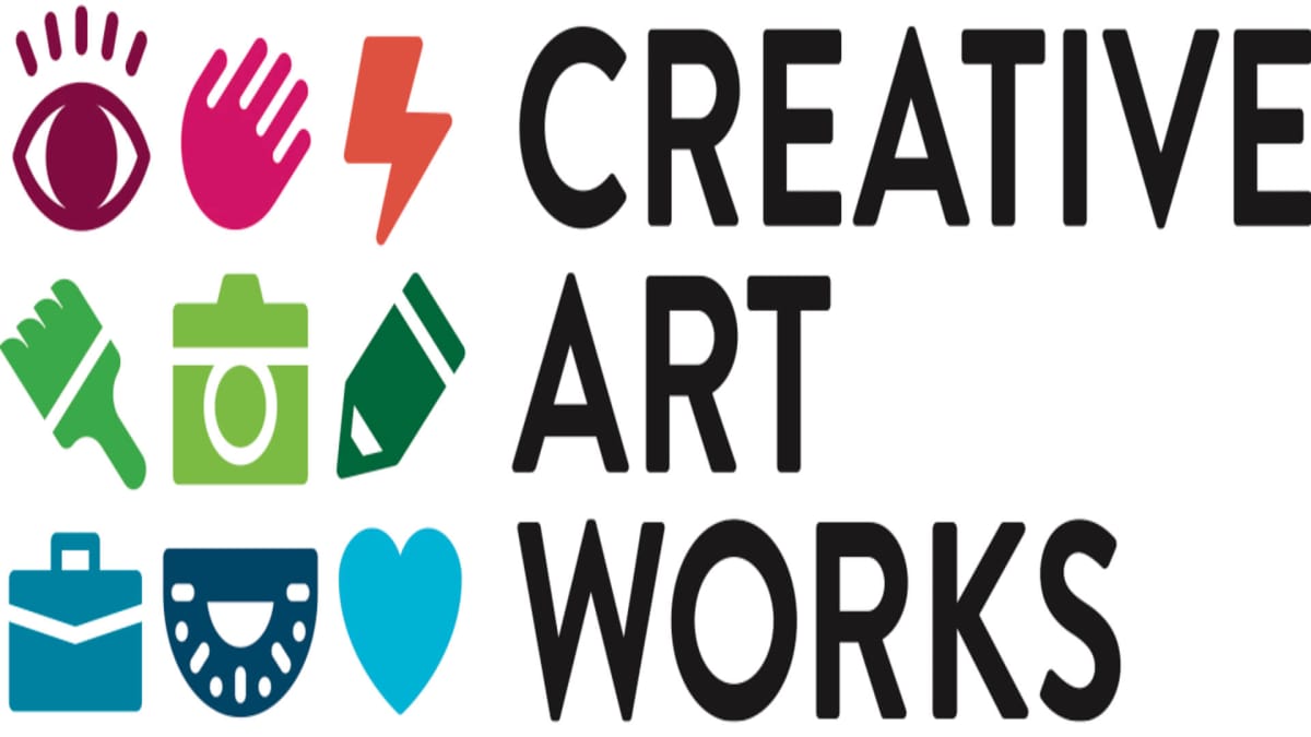 The logo for Creative Art Works, the nonprofit FunPlus is working with.