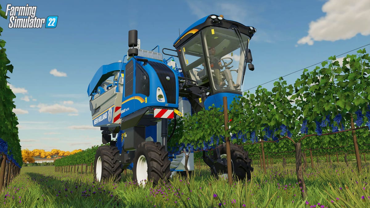 A player doing some farming in Farming Simulator 22