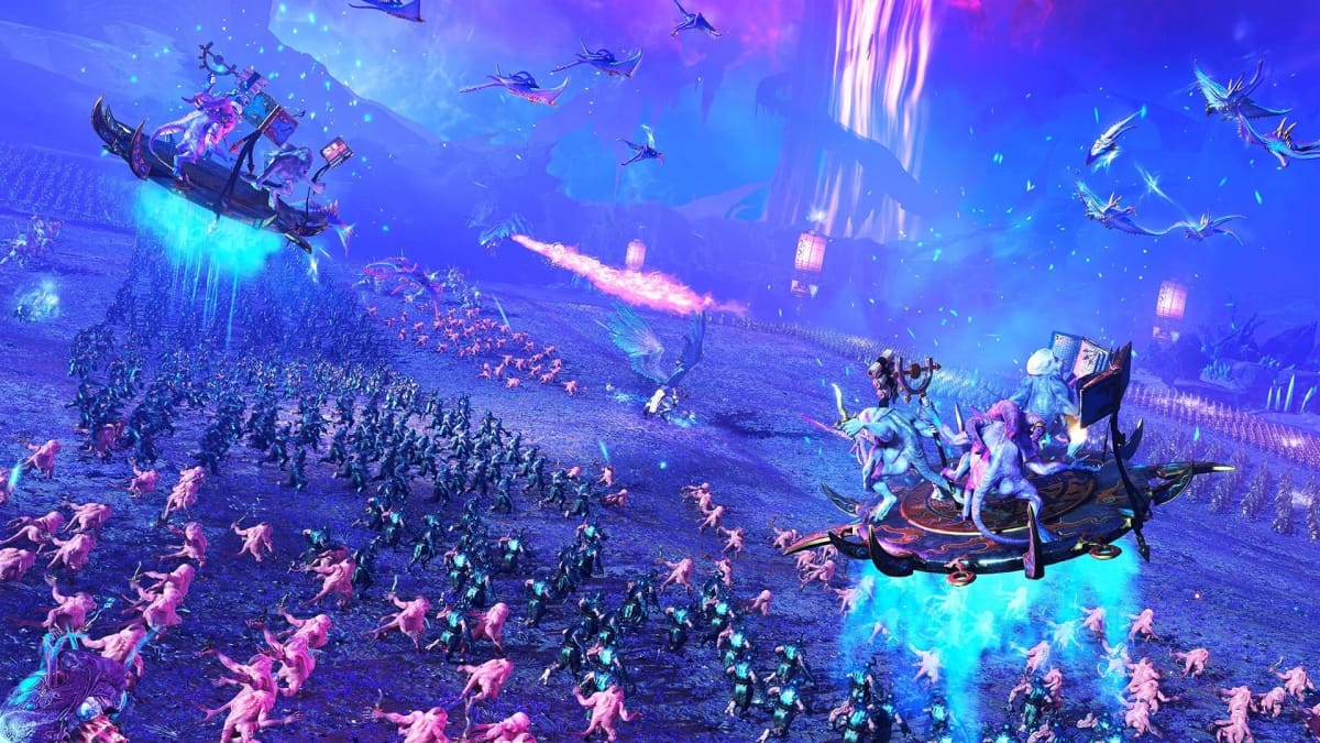 A screenshot of a battle from Total War Warhammer 3.