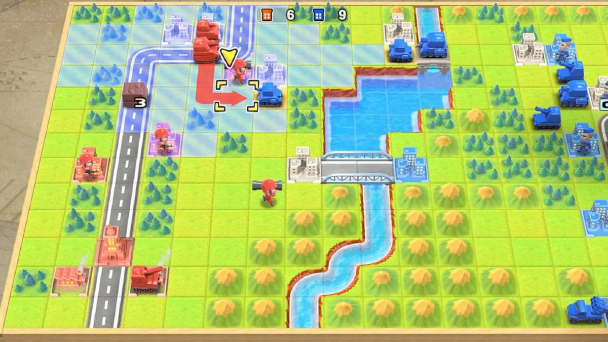 A gameplay shot of Advance Wars 1+2: Re-Boot Camp