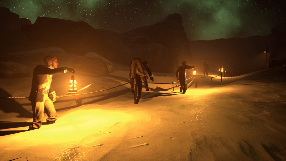 Survivors wandering through the snow in Dread Hunger