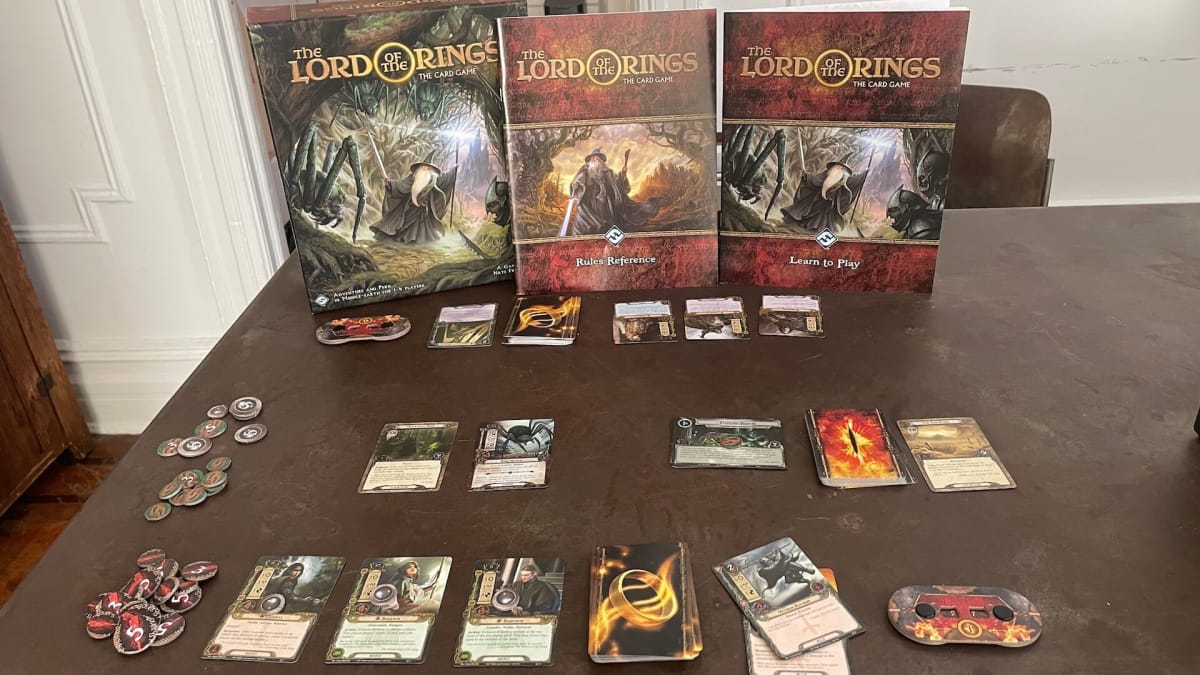 A full two-player game of Lord of the Rings The Card Game