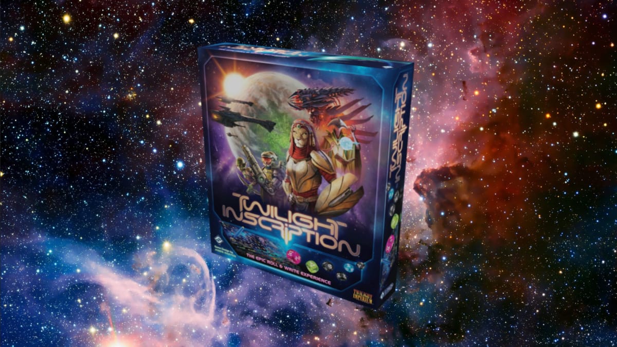 Box art of Twilight Inscription in front of a cosmic background