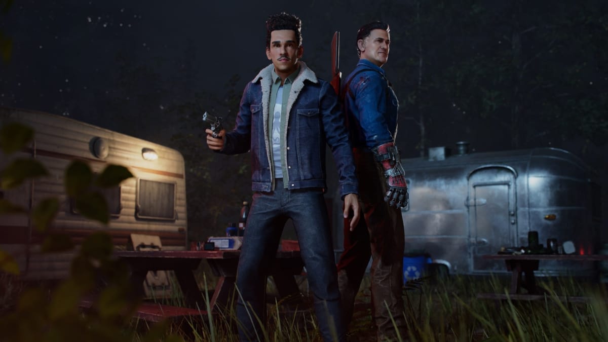 Pablo Simon Bolivar and Ash Williams in Evil Dead: The Game, which the NPD Group says is the only new game to crack the top 50 in May