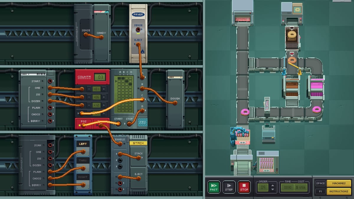 A typically Zachtronics-esque technical-looking puzzle in the studio's final game Last Call BBS