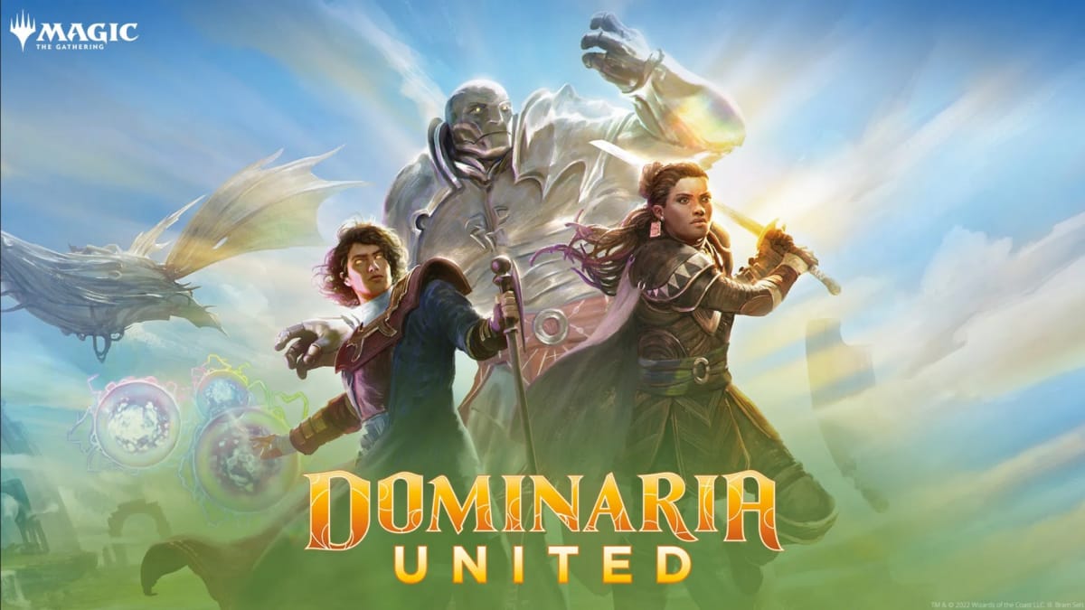 Dominaria United promotional artwork of warriors in a field