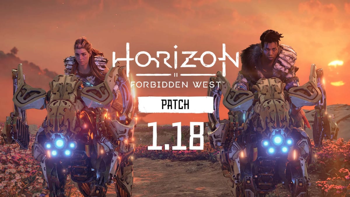 Aloy and a companion riding machines in the new Horizon Forbidden West update