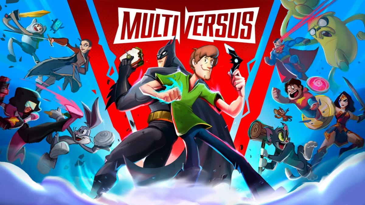 MultiVersus Leaks, Header image of the game, showing Batman and Shaggy standing side by side.j