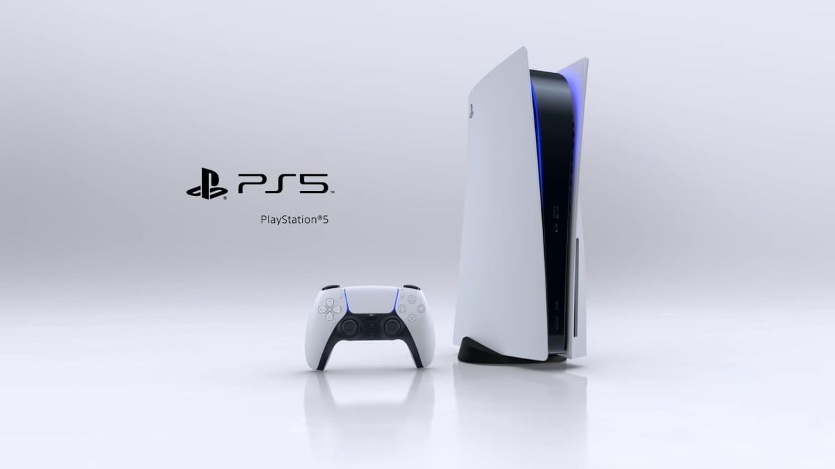 The PlayStation 5 against a white background