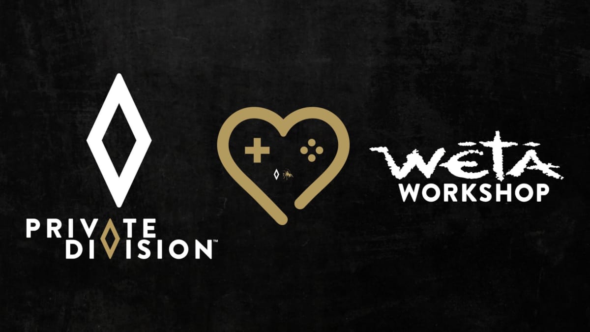 The Private Division and Weta Workshop logos for the new Lord of the Rings game