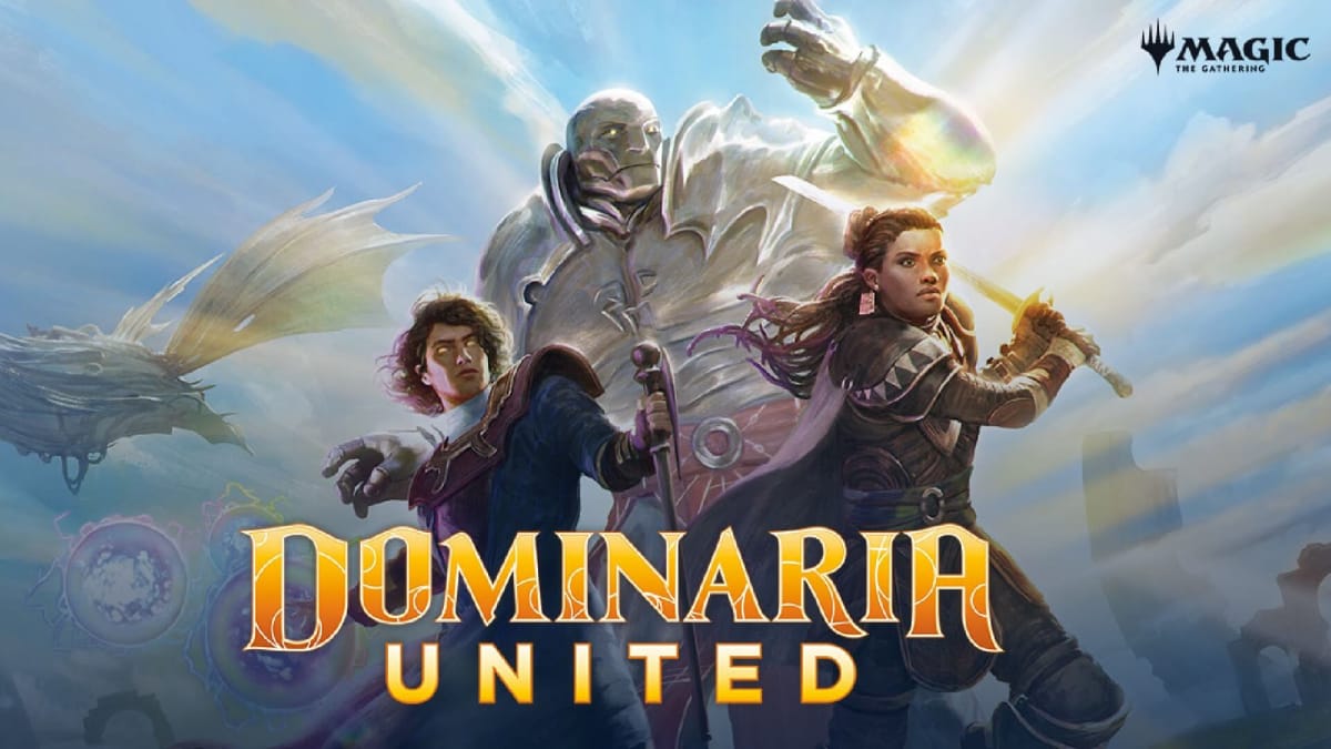 Dominaria united Key Art featuring Karn, Jodah and Radha