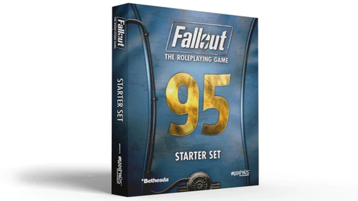 Promotional image of the Fallout TTRPG starter sets' box artwork
