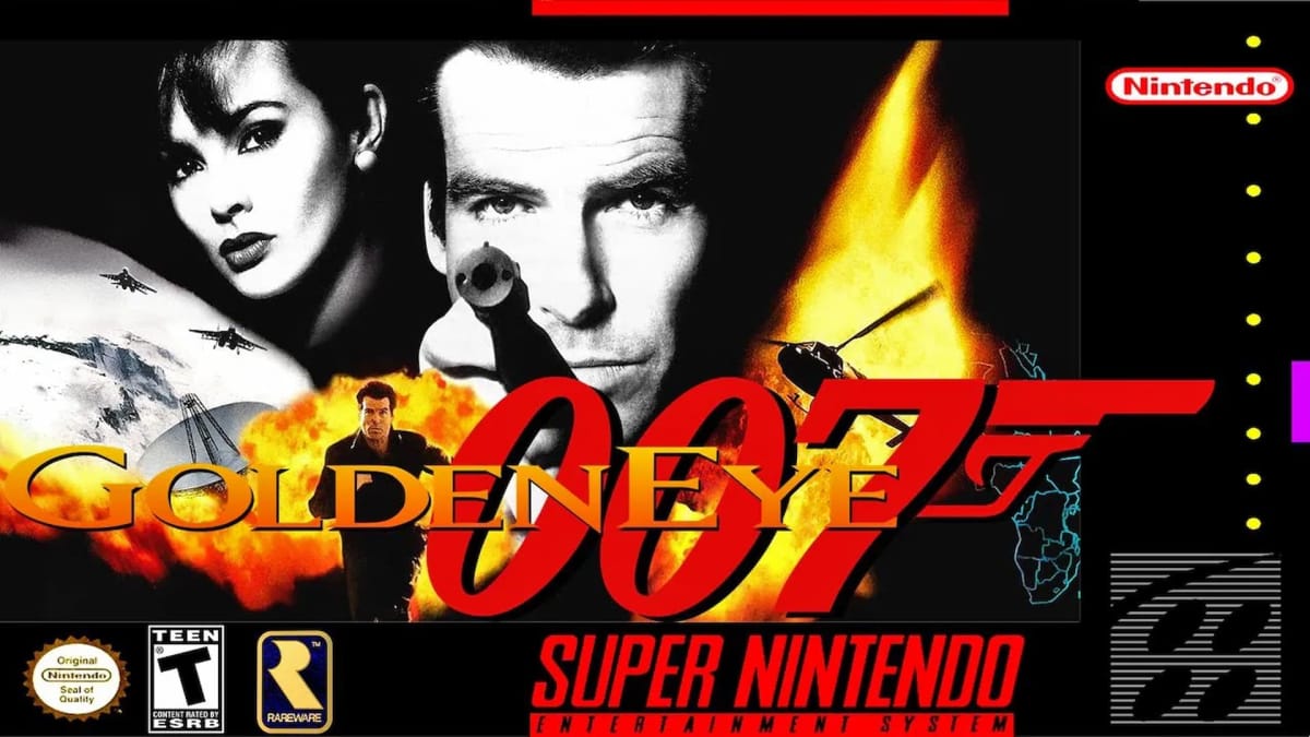 Goldeneye 007 original Nintendo 64 game cover image, Goldeneye Multiplayer Switch Exclusive