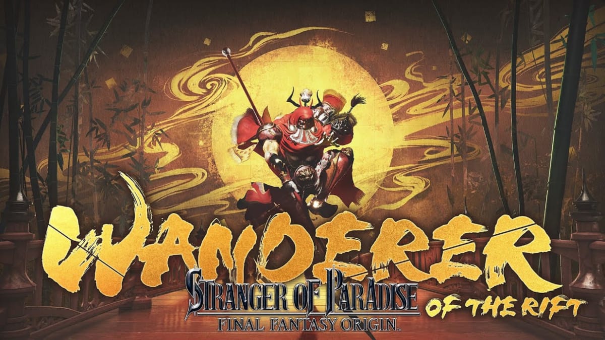 Stranger of Paradise DLC header showing off the logo and Gilgamesh from the DLC
